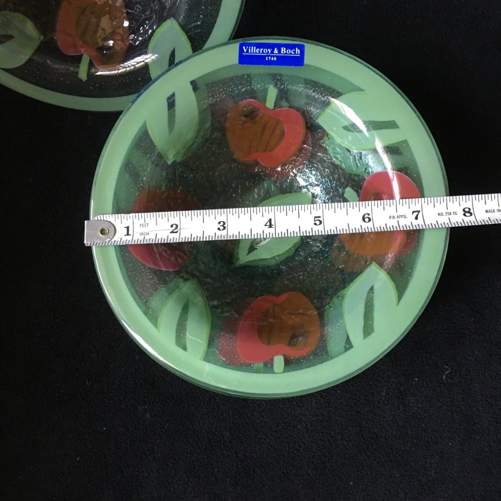 New w/Tags 4 Villeroy & Boch Glass w/Apples - Picture 3 of 4